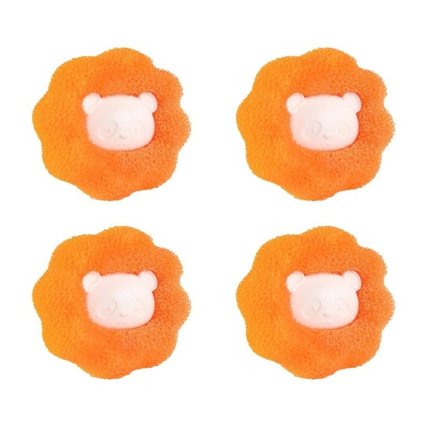 Środek do usuwania kłaczków do pralki 4 szt pomarańczowy