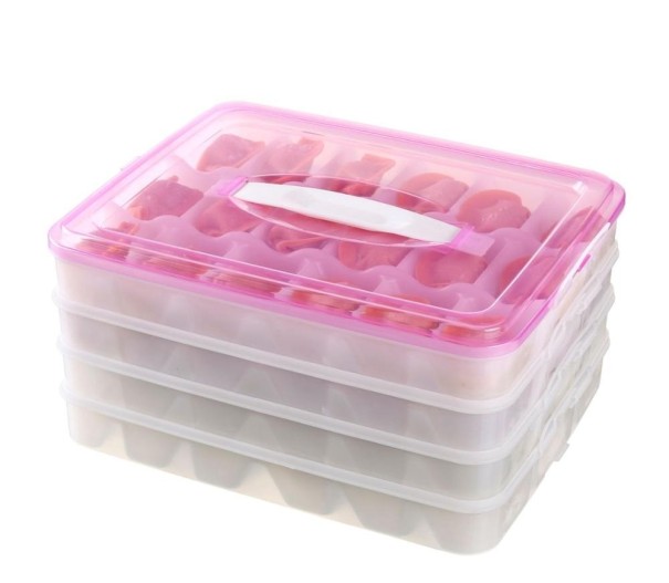 Stabelbar madkasse rosa
