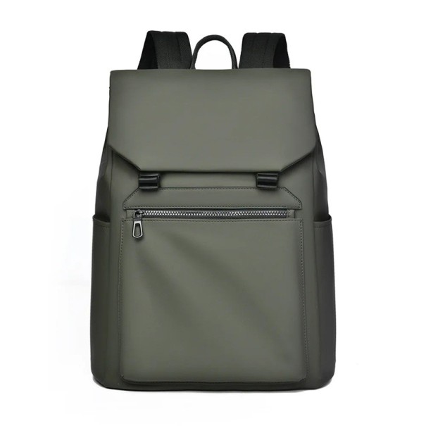 Stadens herrryggsäck för bärbar dator 15,6 tum med volym 20–35 l 32 x 42 x 15 cm vattentålig nylon med polyesterfoder för skola och arbete armégrön