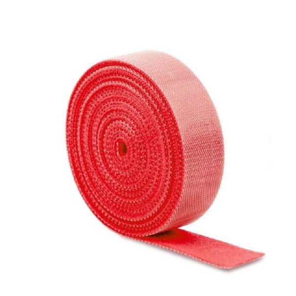 Stahovací páska na suchý zip 3 m červená