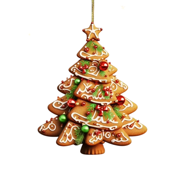 Stained Glass Window Hanging Decorations Christmas Pendant with String Creative Ornament for Tree and Home Decoration 1