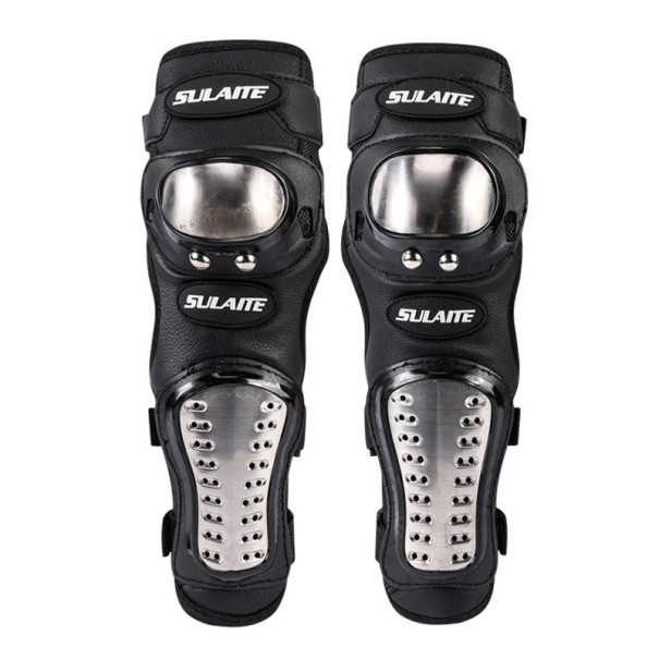 Stainless Steel Motocross Knee Protectors 40 x 15 cm Protective Racing Gear for Motorbike Metal Knee Guards for Riding and Sports 1