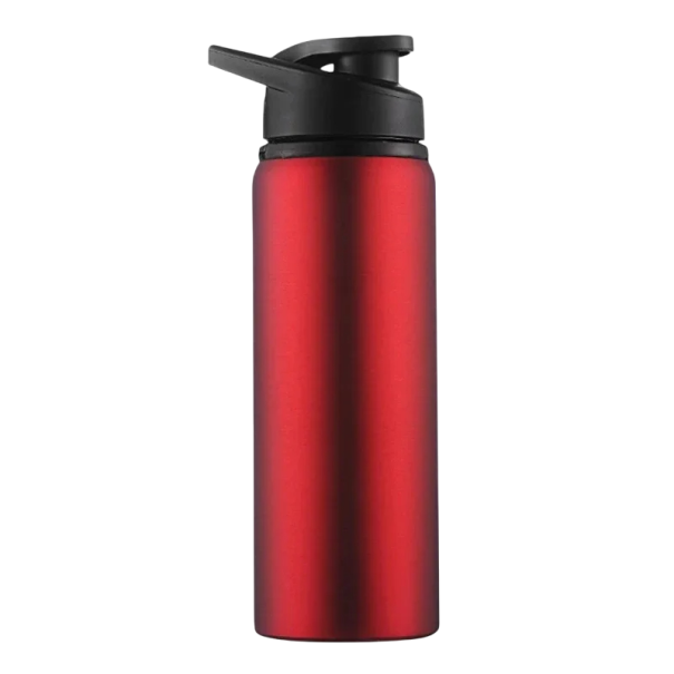 Stainless Steel Sports Water Bottle 600 ml Lightweight Durable Fitness Drinking Bottle Ergonomic Design with Leakproof Lid Wide Mouth Practical for Travel red
