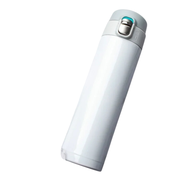 Stainless Steel Thermos 500 ml Double-Walled Vacuum Insulation Thermal Bottle for Hot and Cold Drinks Travel Thermos with Leak-Proof Lid Lightweight and Durable Construction white