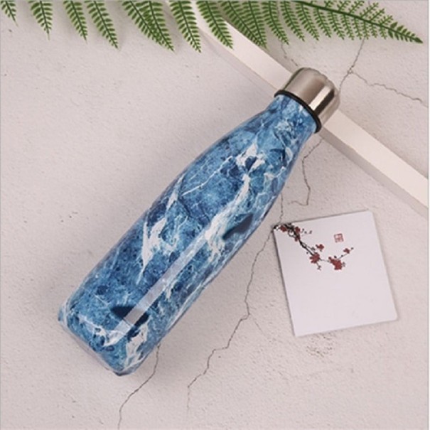 Stainless Steel Travel Bottle with Marble Design 3