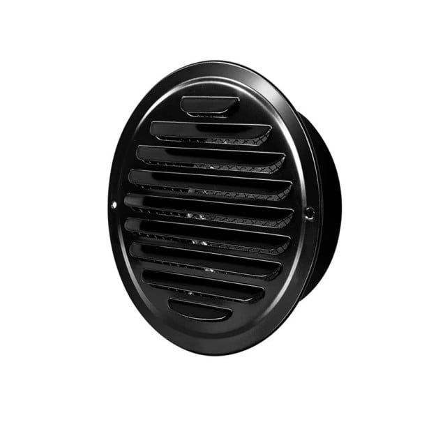 Stainless Steel Ventilation Grille 80 mm with Closure for External Wall 75x120x40 mm, Ventilation Hole Cover Preventing Insect Intrusion 1