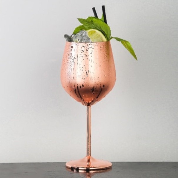 Stainless Steel Wine Glasses 2 pcs C192 copper