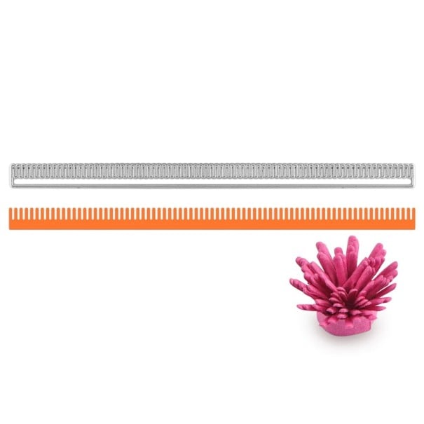 Ståludskæringsskabelon strimmel til blomster 18,2 x 1,1 cm metal cutting dies med smalle udskæringer til scrapbooking papirhåndværk 1