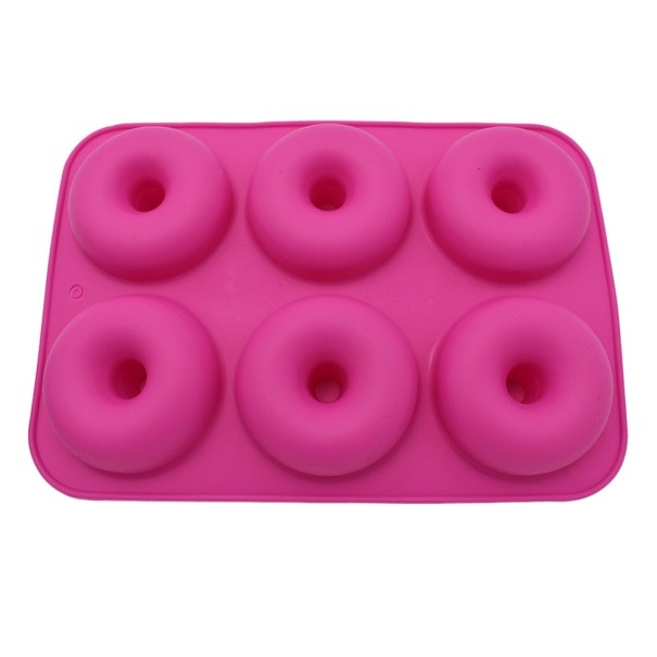 Stampo in silicone per ciambelle rosa scuro