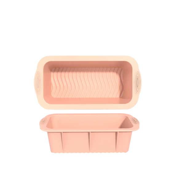 Stampo in silicone per cottura a forma di cubo Pane Torta Ricette salate e dolci Antiaderente Riutilizzabile Resistente alle temperature Creazione creativa 25×12×7,5 cm rosa