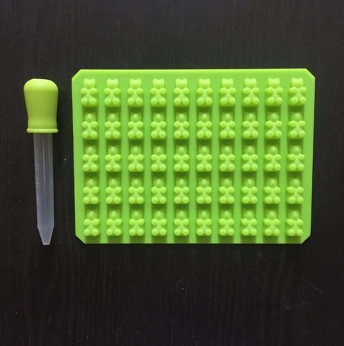 Stampo in silicone per ghiaccio a forma di orsetti verde