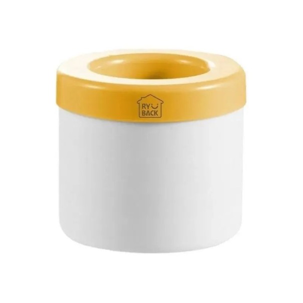 Stampo per ghiaccio in silicone 9×9×8,5 cm Secchiello rotondo per ghiaccio Produttore di cubetti di ghiaccio fai da te estivo Congelatore Utensile da bar Utensili da cucina giallo