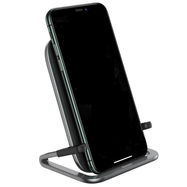 Stand cu încărcător wireless Qi 15 W negru