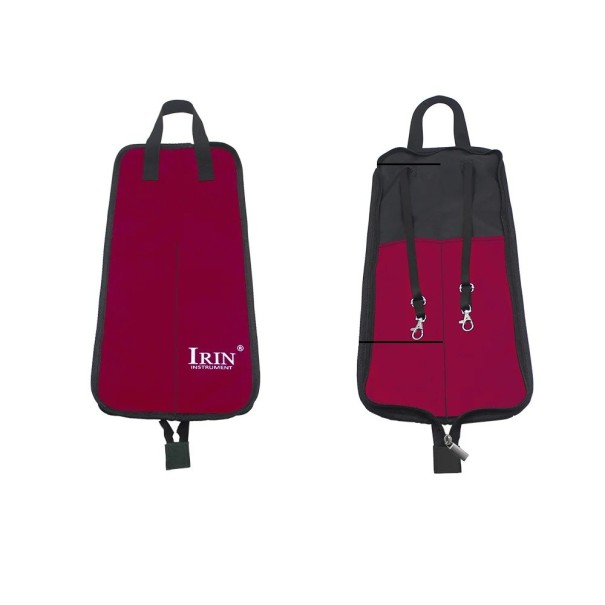 Ständer für Drumsticks 46 x 20,5 cm Baumwoll-Wasserdichter Ständer für Schlaginstrumente Robuster tragbarer Ständer mit Tasche und Aufhängeriemen rot