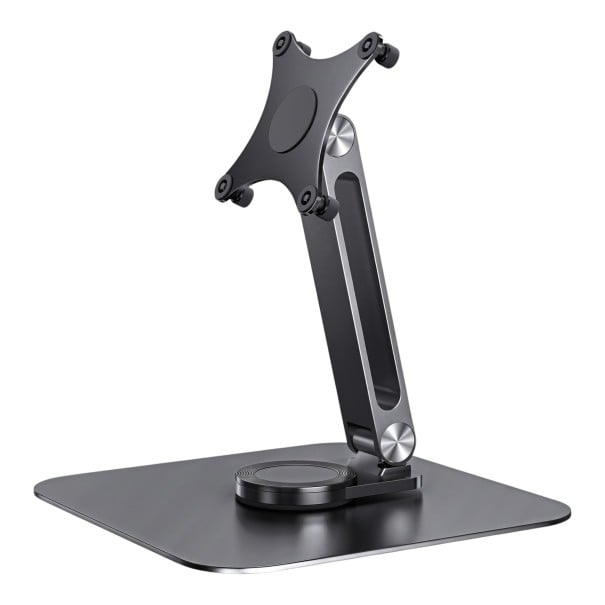Ständer für tragbaren Monitor Kreuzhalterung mit 4 Schrauben Drehbare Basis Einstellbare Höhe und Neigung Aluminiumlegierung Für schwarz