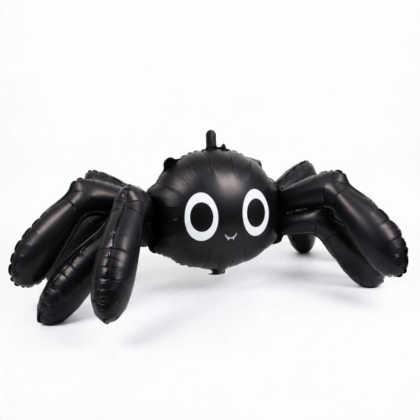 Standing Inflatable Spider Balloon with Long Legs Uninflated 146 x 59 cm Black and White Halloween Decoration for Home and Shop 1