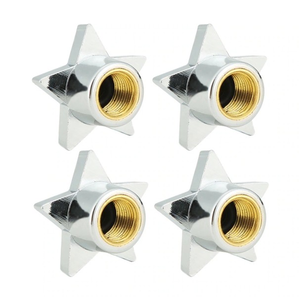 Star Valve Caps 4 pcs 1