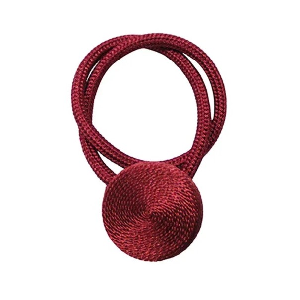 Starke magnetische Sponnen für Vorhänge dekorativer Halter 45 cm Polyester magnetische Befestigung zum Zusammenziehen von Vorhängen rot