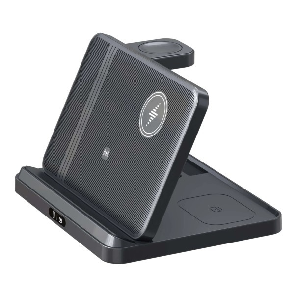 Stație de încărcare wireless pliabilă 3 în 1 15 W pentru Samsung Galaxy Z Fold Z Flip Galaxy Watch și Buds Unghi ajustabil 65° Negru 1