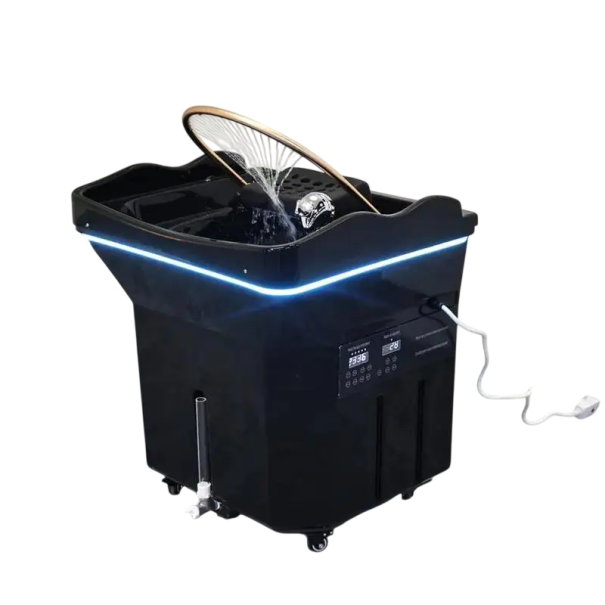 Station de lavage portable pour cheveux 60 l appareil professionnel éclairage LED 63 × 53 × 69 cm 1