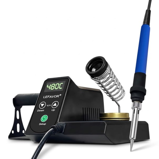 Station de soudage numérique 60 W avec écran LED et régulation de température PID avec chauffage rapide en couleur noire pour réparations 1