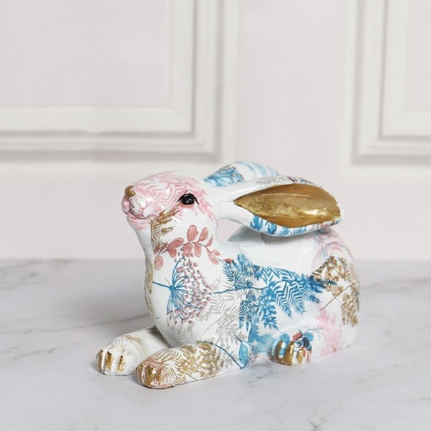 Statue de lapin avec motifs 2