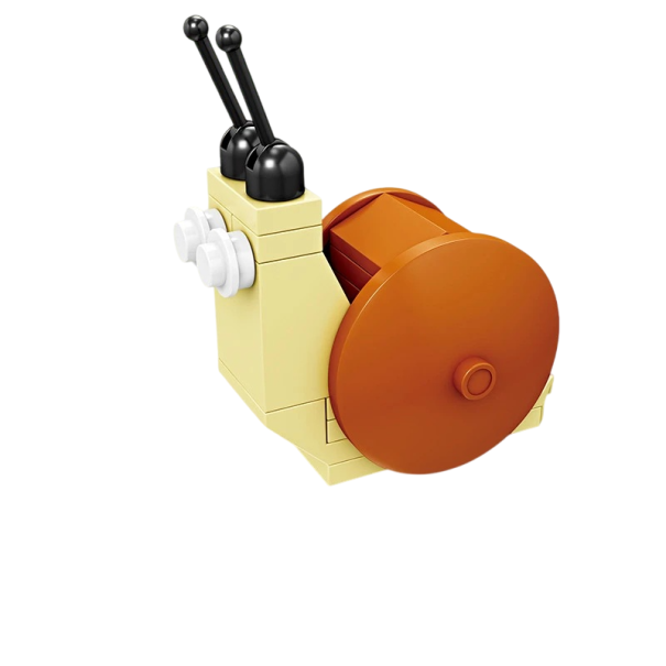 Stavebnice béžový šnek 25 dílků Skládací model hmyzu Hnědá ulita Kreativní stavebnice Pro zábavné skládání a dekorativní vystavení 1