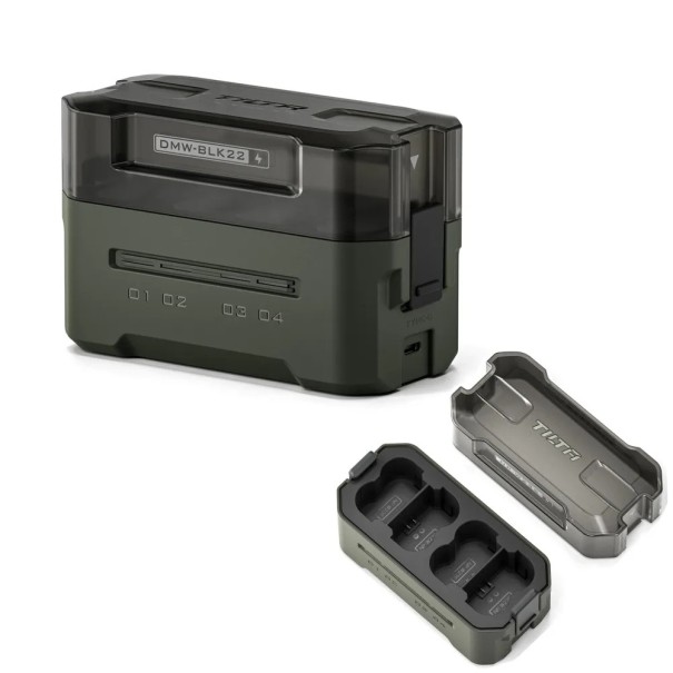 Stazione di ricarica portatile per fotocamere Lumix Batteria DMW-BLK22 Caricabatterie da viaggio compatto per fotografia e video 1