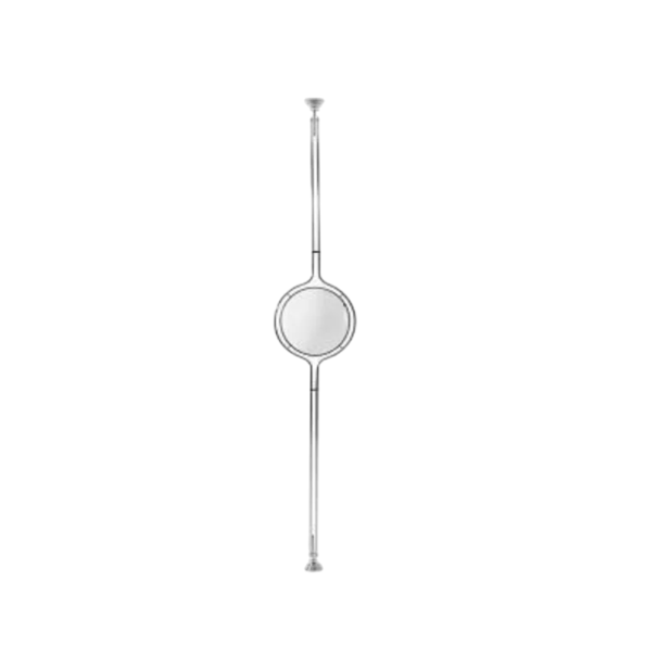 Stehlampe, die an der Decke befestigt ist, 250–280 x 40 cm, neutrales weißes Licht, Metallstange, silber, Designerbeleuchtung für das Wohnzimmer