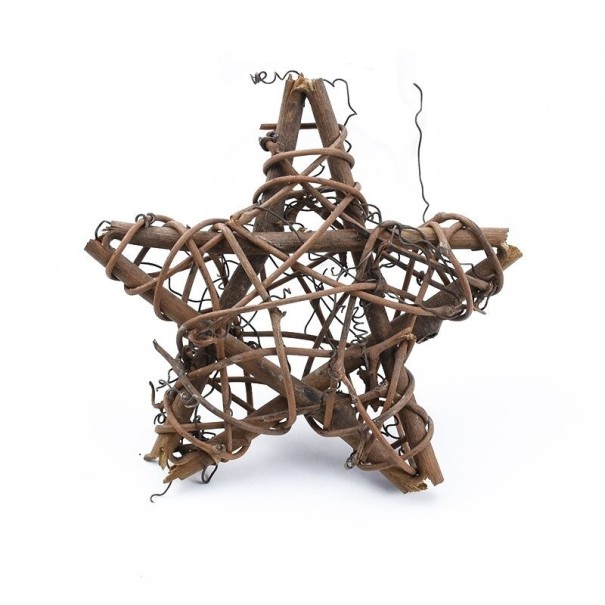 Stella decorativa in rattan C607 10 cm