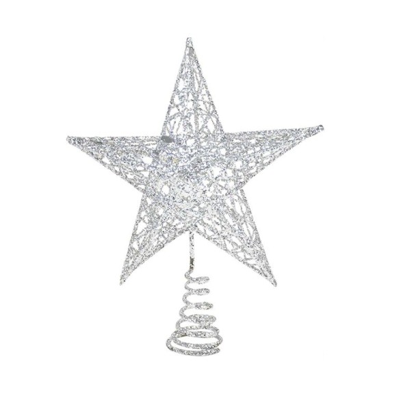 Stella di Natale 17,5 x 15 cm argento