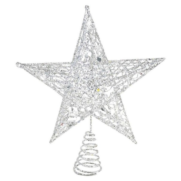 Stella di Natale per albero argento L