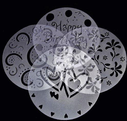 Stencil per decorare torte - 4 pz 1