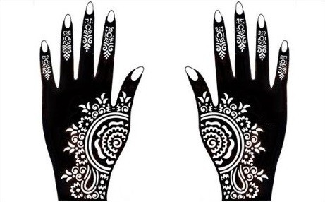 Stencils til henna-tatoveringer på hænder J3450 6