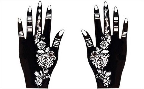 Stencils voor henna-tatoeages op handen J3450 5