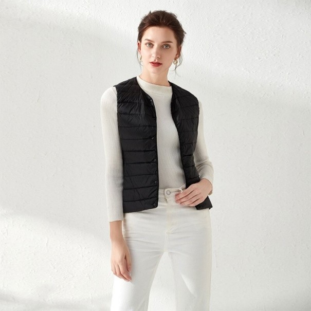 Steppweste für Damen P1493 schwarz L