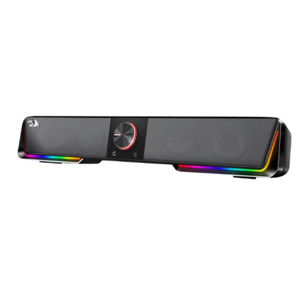 Stereo soundbar REDRAGON Darknets Bluetooth a AUX 3,5 mm RGB podsvícení USB napájení 5,2 x 42 x 6,8 cm černý pro PC notebook a hraní 1