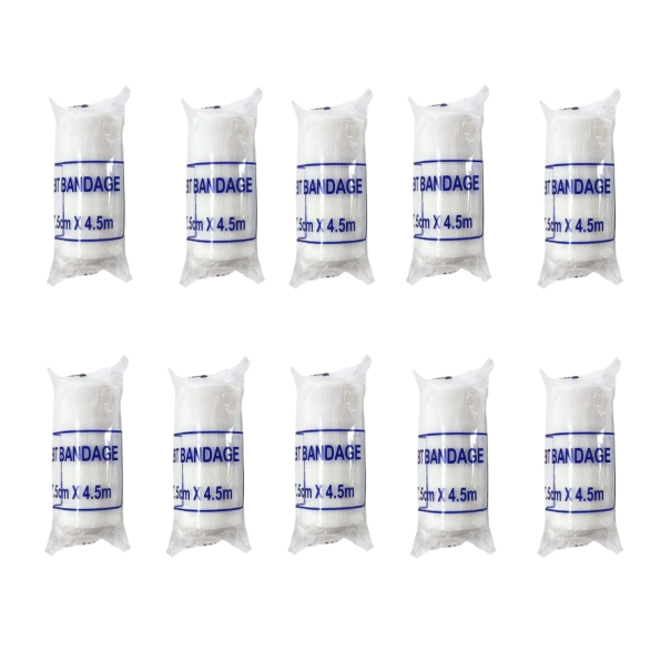 Sterile Bandage Hydrophilic Knitted Bandage Medical Dressing Roll of Bandage 7.5 cm x 4.5 m Pack of 10 First Aid 1