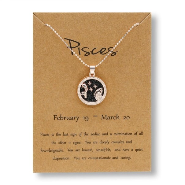 Sternzeichen-Halskette D131 schwarz 8