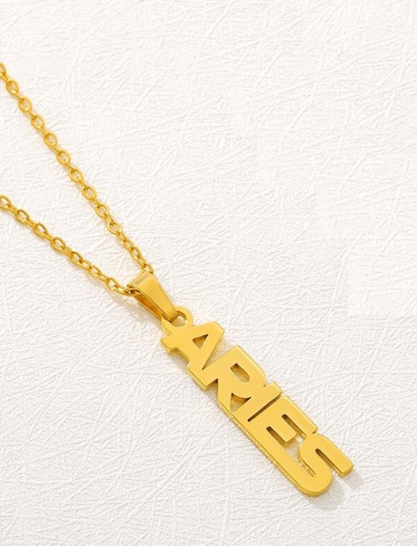 Sternzeichen-Halskette für Damen golden 2