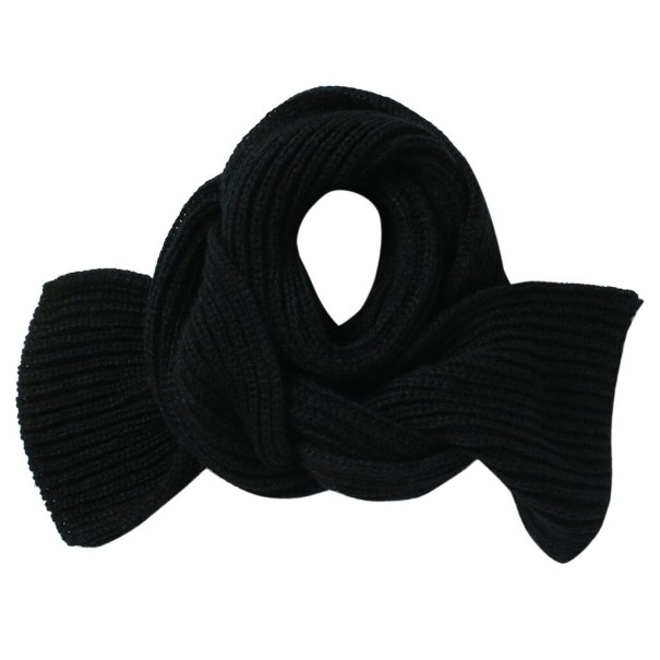 Stickad barnscarf A208 vinröd