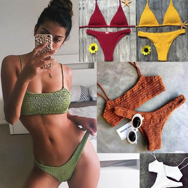 Stickad bikini i brasiliansk stil för kvinnor J3266