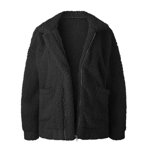 Stickad damjacka J3188 svart XXL
