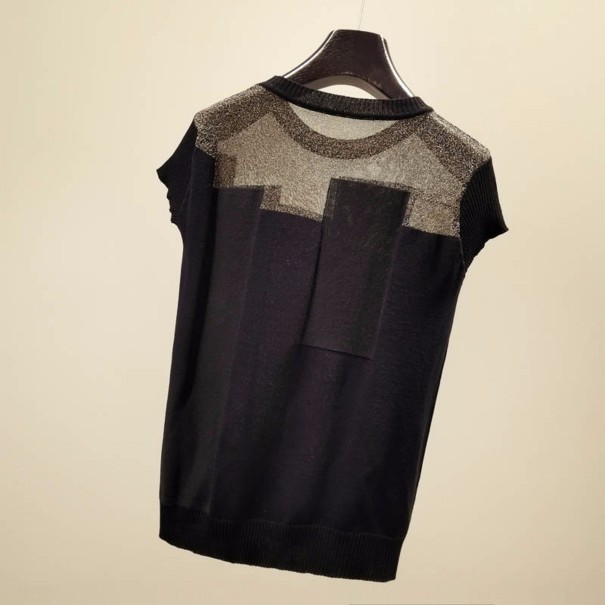 Stickad T-shirt för dam A2200