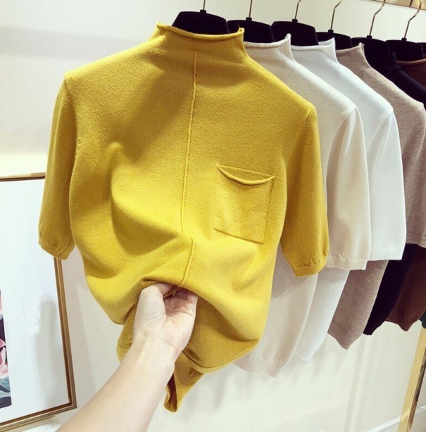 Stickad T-shirt för dam A2984