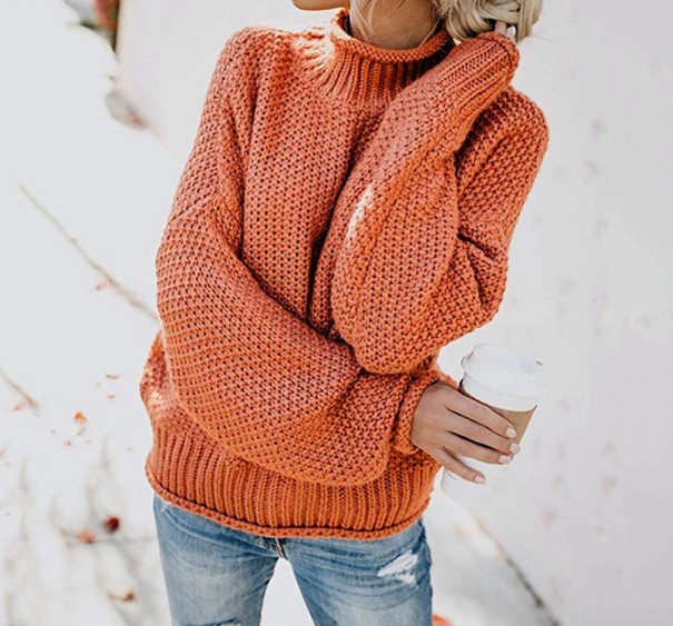 Stickad turtleneck G250 för kvinnor