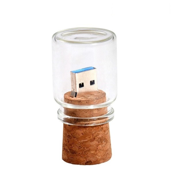 Sticlă cu unitate flash USB cu mufă 32GB