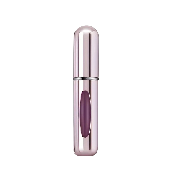 Sticlă de parfum reîncărcabilă pentru femei, 5 ml, 8x1,6 cm, atomizor de călătorie cu dozator, recipient portabil mini pentru parfum, flacon compact roz deschis