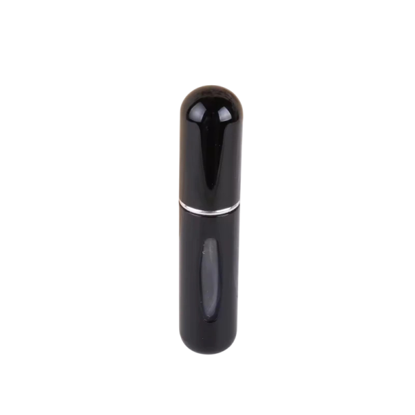 Sticlă de parfum reîncărcabilă pentru femei, 5 ml, 8x1,6 cm, atomizor de călătorie cu dozator, recipient portabil mini pentru parfum negru