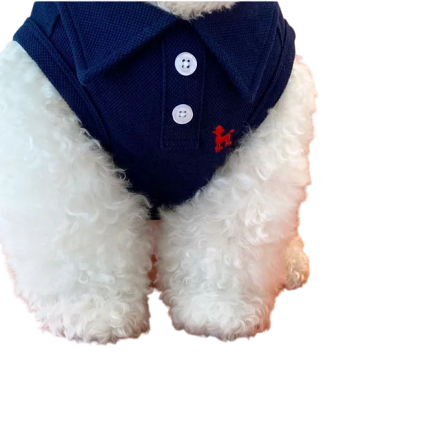 Stijlvol hondenshirt voor kleine en middelgrote honden van 5,5 - 7,5 kg Katoen Elegante kleding voor honden Licht en ademend poloshirt Comfortabele snit blauw